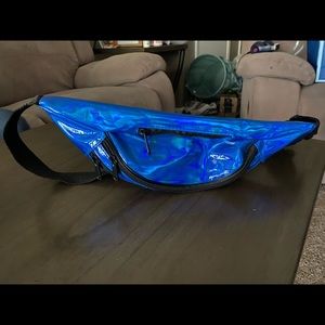 Glossy Blue Fanny Pack